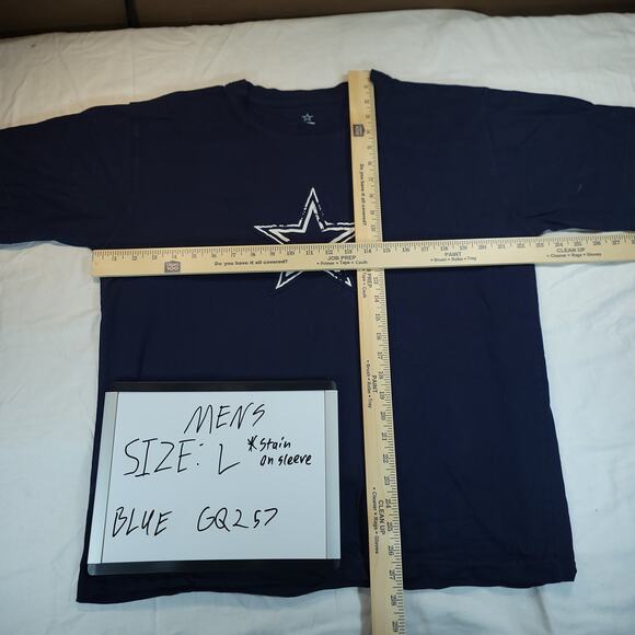 Dallas Cowboys Crew Neck Casual Graphic Football T-Shirt Adult Mens Size L Blue - Picture 8 of 11